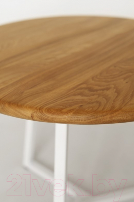 Журнальный столик Stal-Massiv 54x42.5 / SMT-54NW (дуб натуральный/белый)