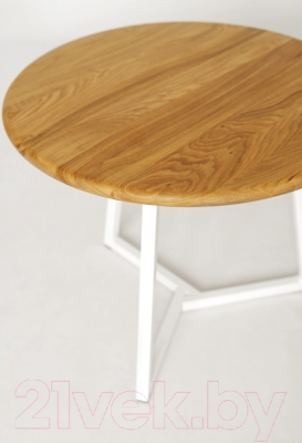 Журнальный столик Stal-Massiv 54x42.5 / SMT-54NW (дуб натуральный/белый)