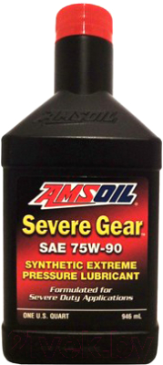 Трансмиссионное масло Amsoil Severe Gear Synthetic EP Lubricant 75W90 / SVGQT - фото