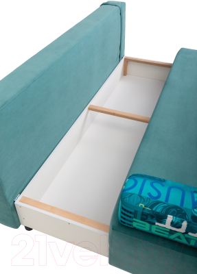 Диван KRONES Атлант мод.1 (велюр бирюзово-зеленый/рисунок)