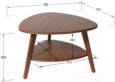 Журнальный столик Мебелик Бруклин