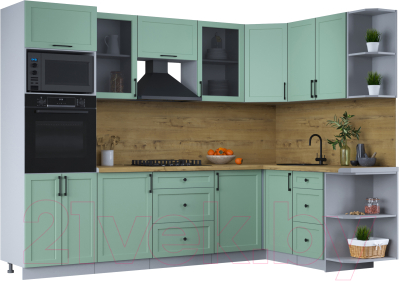 Готовая кухня Интерлиния Тренд 1.68x2.8 ВТ правая - фото