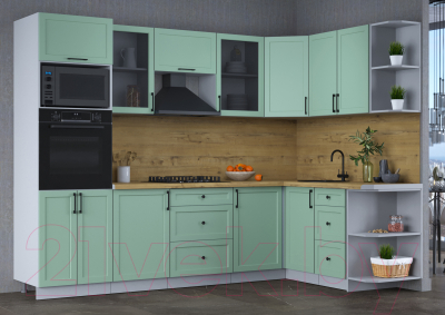 Готовая кухня Интерлиния Тренд 1.68x2.8 ВТ правая