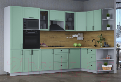 Готовая кухня Интерлиния Тренд 1.68x3.2 ВТ правая