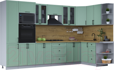 Готовая кухня Интерлиния Тренд 1.68x3.4 ВТ правая - фото