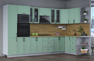 Готовая кухня Интерлиния Тренд 1.68x3.4 ВТ правая