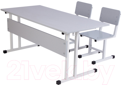 Стул детский Polini Kids City / 0002604.55 (S, белый/серый)