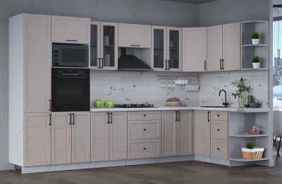 Готовая кухня Интерлиния Тренд 1.68x3.4 ВТ правая