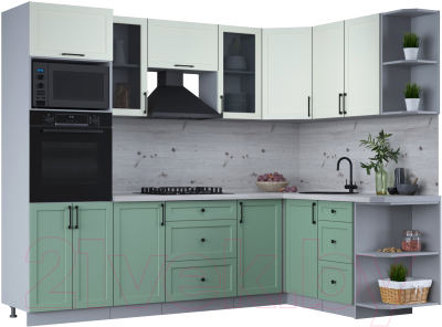 Готовая кухня Интерлиния Тренд 1.68x2.6 ВТ правая - фото