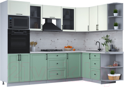 Готовая кухня Интерлиния Тренд 1.68x2.8 ВТ правая - фото