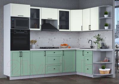 Готовая кухня Интерлиния Тренд 1.68x2.8 ВТ правая