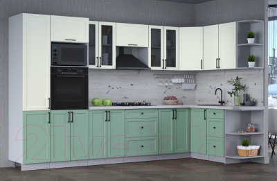 Готовая кухня Интерлиния Тренд 1.68x3.4 ВТ правая