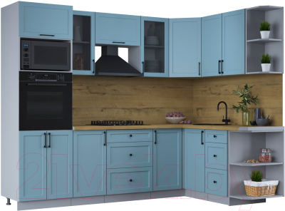 Готовая кухня Интерлиния Тренд 1.68x2.6 ВТ правая - фото