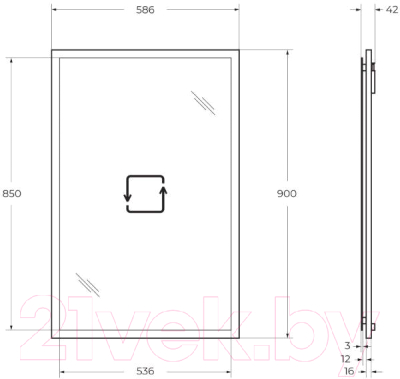Зеркало Cezares Tiffany Led 45042