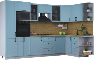 Готовая кухня Интерлиния Тренд 1.68x3.2 ВТ правая - фото