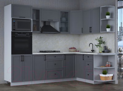 Готовая кухня Интерлиния Тренд 1.68x2.6 ВТ правая