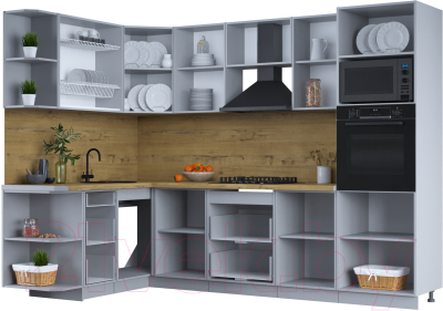 Готовая кухня Интерлиния Тренд 1.68x2.8 ВТ правая