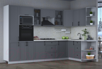 Готовая кухня Интерлиния Тренд 1.68x3.2 ВТ правая