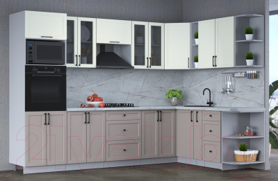 Готовая кухня Интерлиния Тренд 1.88x3.0 ВТ правая