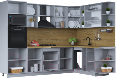 Готовая кухня Интерлиния Тренд 1.88x2.8 ВТ правая