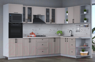 Готовая кухня Интерлиния Тренд 1.88x3.0 ВТ правая