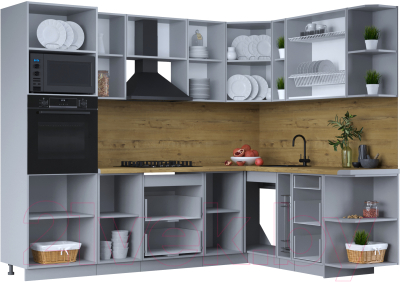 Готовая кухня Интерлиния Тренд 1.88x2.6 ВТ правая
