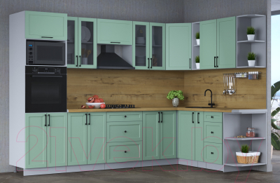 Готовая кухня Интерлиния Тренд 1.88x3.0 ВТ правая