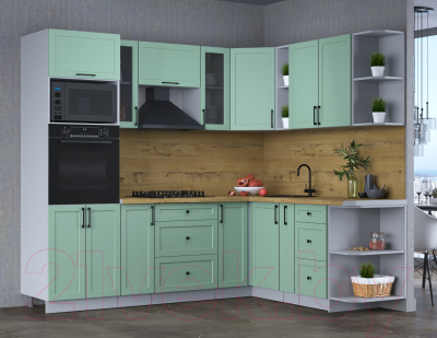 Готовая кухня Интерлиния Тренд 1.88x2.4 ВТ правая