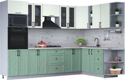 Готовая кухня Интерлиния Тренд 1.88x3.0 ВТ правая - фото