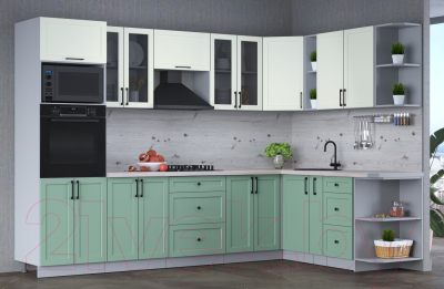 Готовая кухня Интерлиния Тренд 1.88x3.0 ВТ правая