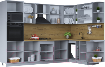 Готовая кухня Интерлиния Тренд 1.88x3.0 ВТ правая