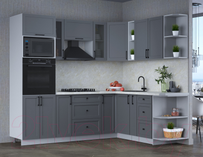 Готовая кухня Интерлиния Тренд 1.88x2.4 ВТ правая