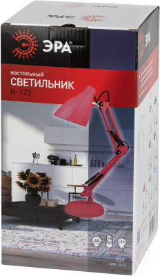 Настольная лампа ЭРА N-123-E27-40W-P / Б0052757 (розовый)