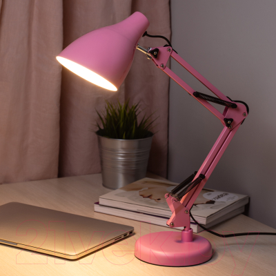 Настольная лампа ЭРА N-123-E27-40W-P / Б0052757 (розовый)