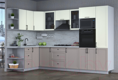 Готовая кухня Интерлиния Тренд 1.68x3.2 ВТ левая