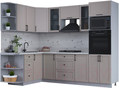 Готовая кухня Интерлиния Тренд 1.68x2.6 ВТ левая - фото