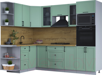 Готовая кухня Интерлиния Тренд 1.68x2.6 ВТ левая - фото
