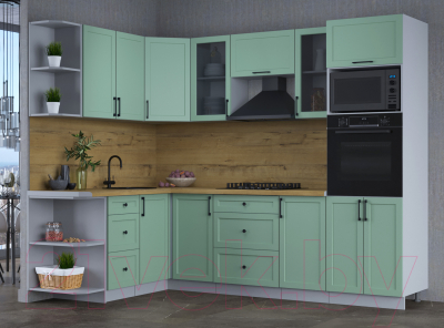 Готовая кухня Интерлиния Тренд 1.68x2.6 ВТ левая