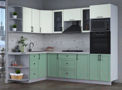 Готовая кухня Интерлиния Тренд 1.68x2.6 ВТ левая