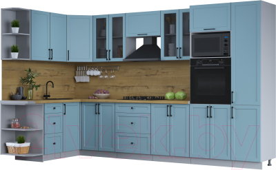 Готовая кухня Интерлиния Тренд 1.68x3.4 ВТ левая - фото