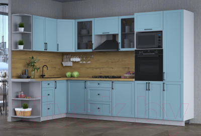 Готовая кухня Интерлиния Тренд 1.68x3.2 ВТ левая