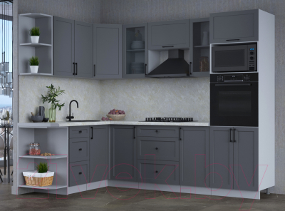 Готовая кухня Интерлиния Тренд 1.68x2.6 ВТ левая