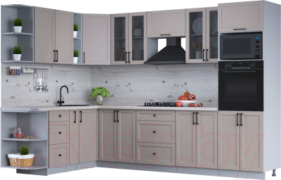 Готовая кухня Интерлиния Тренд 1.88x3.0 ВТ левая - фото