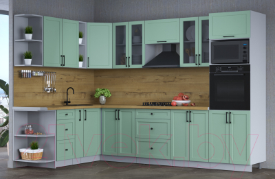 Готовая кухня Интерлиния Тренд 1.88x3.0 ВТ левая