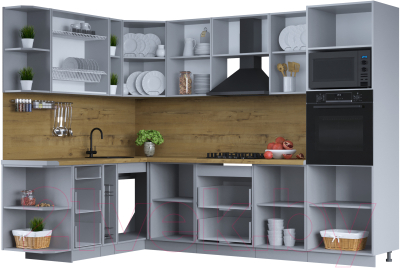 Готовая кухня Интерлиния Тренд 1.88x2.8 ВТ левая