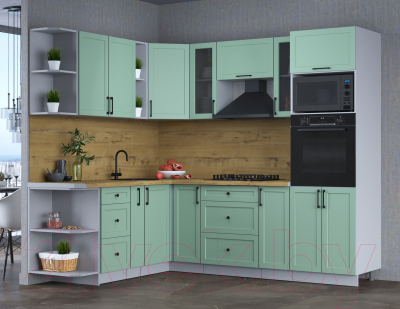 Готовая кухня Интерлиния Тренд 1.88x2.4 ВТ левая