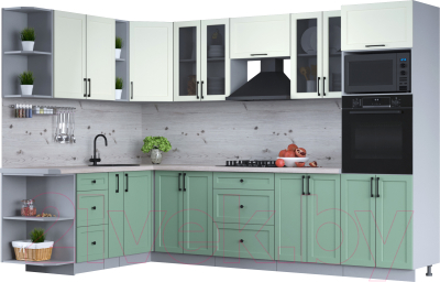 Готовая кухня Интерлиния Тренд 1.88x3.0 ВТ левая - фото