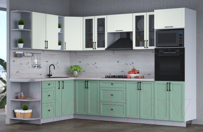 Готовая кухня Интерлиния Тренд 1.88x3.0 ВТ левая