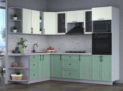 Готовая кухня Интерлиния Тренд 1.88x2.6 ВТ левая