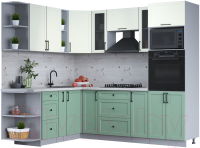 Готовая кухня Интерлиния Тренд 1.88x2.4 ВТ левая - фото